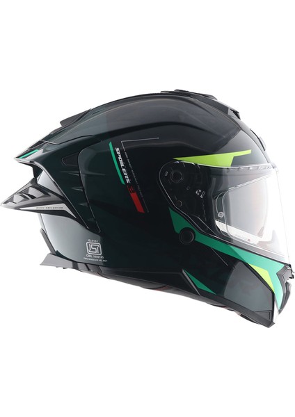 Brutale Kryptıc Full Face Parlak Siyah Yeşil