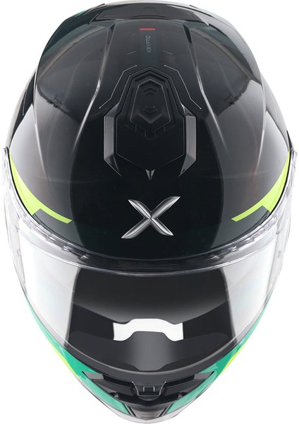 Brutale Kryptıc Full Face Parlak Siyah Yeşil