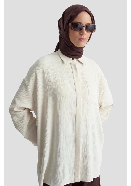 Cepli Basic Gömlek 25KD4003 Kum indirimleri