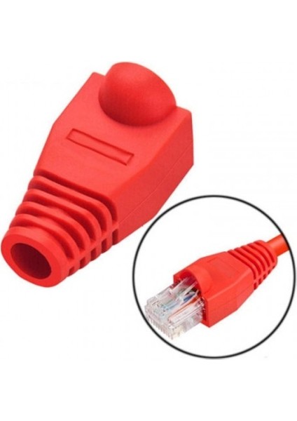 RJ45 Konnektör Için Koruyucu Plastik Kılıf Rj 45 Cover Kırmızı 100 Adet fiyatları