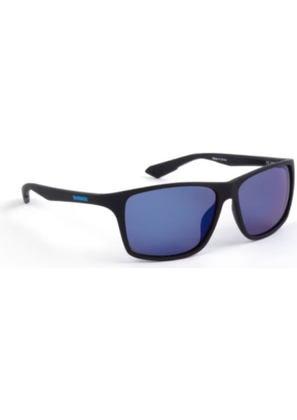 Eyewear Technium Matte Black & Blue Mirror