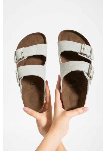 Birkenstocs Unisex Ortopedik Tabanlı Terlik Çift Bantlı Tokalı Günlük Rahat Ev & Dışarı Terliği fırsatları