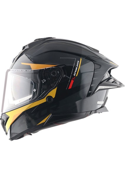 Brutale Kryptıc Full Face Parlak Siyah Sarı