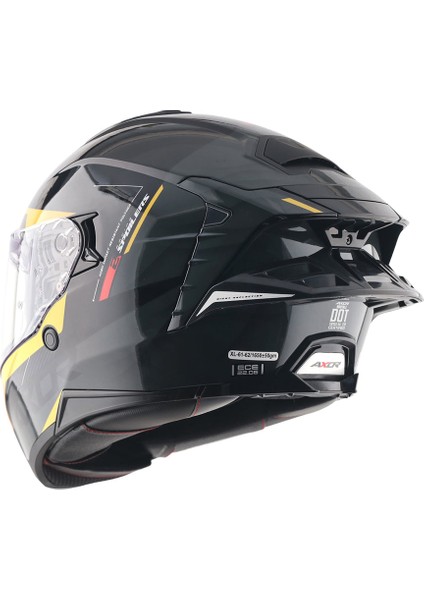 Brutale Kryptıc Full Face Parlak Siyah Sarı fiyatları