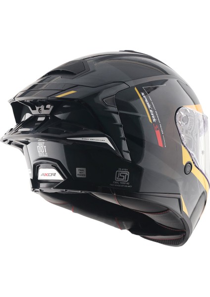 Brutale Kryptıc Full Face Parlak Siyah Sarı