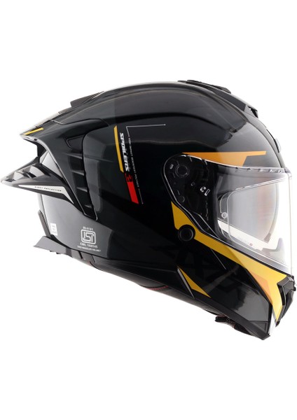 Brutale Kryptıc Full Face Parlak Siyah Sarı