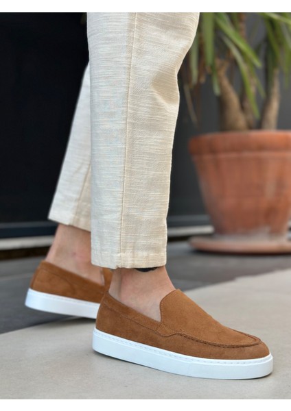 BA0241 Bağcıksız Yüksek Taban Taba Süet Erkek Ayakkabı modelleri