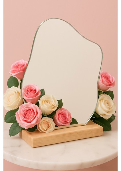 Kişiselleştirilmiş Pinterest Ahşap Standlı Makyaj Aynası modelleri