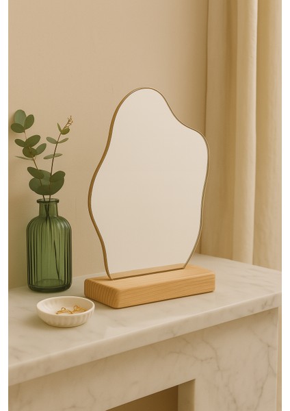 Kişiselleştirilmiş Pinterest Ahşap Standlı Makyaj Aynası indirimleri