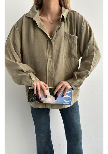 Modal Dokulu Oversize Gömlek modelleri