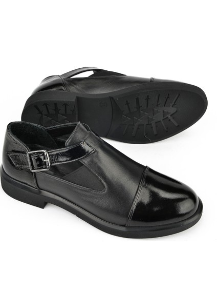 , Kadın Hakiki Deri Ayakkabı 1531050Z26103402K Siyah fırsatları