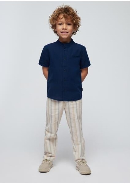 Erkek Çocuk Keten Gömlek 03113 modelleri