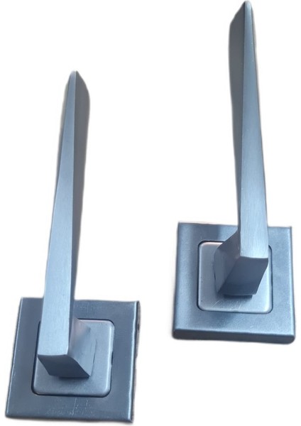 Piramit Rozetli Antrasit Wc Kolu / 2 Takım