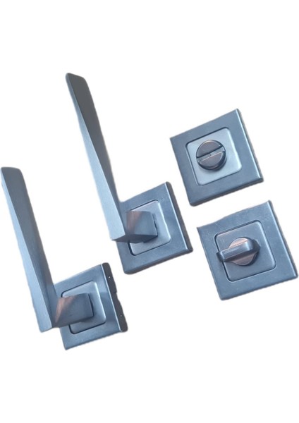 Piramit Rozetli Antrasit Wc Kolu / 2 Takım fiyatları