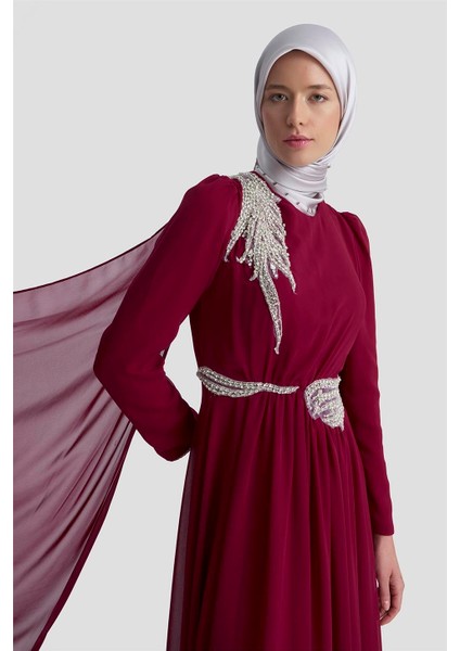 Abiye 25YD9183 Bordo fiyatları