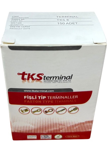 Tks 8 Fiş Terminali Pabuç 150 Adet Fiyatı fiyatları