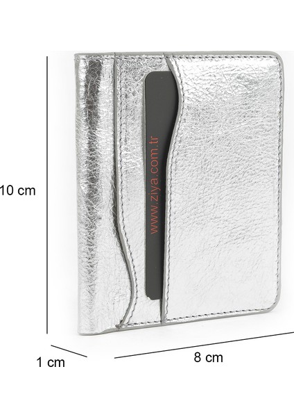 , Unisex Hakiki Deri Kartlık 1539852Z02 Gümüş modelleri