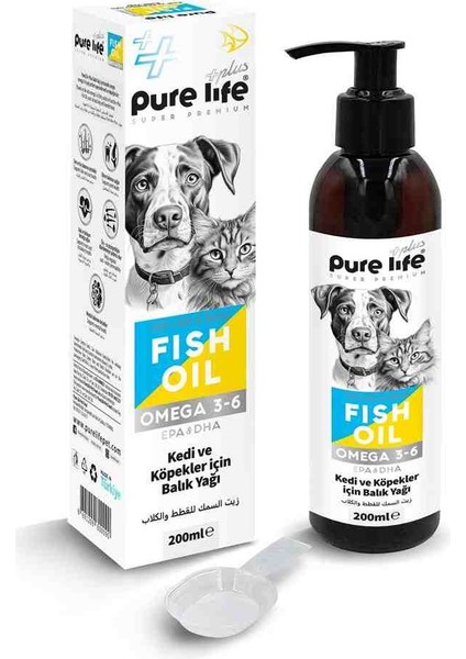 Kedi-Köpek Püre Life Fısh Oil Omega 3-6 200 ml Balık Yağı