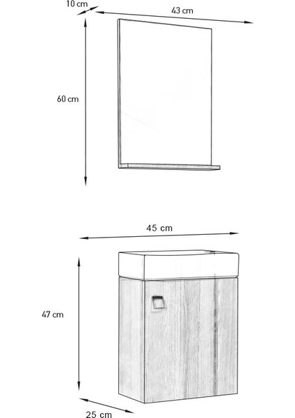 Alara Beyaz Banyo Dolabı 45 cm fiyatları