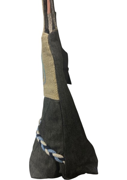 Vintage Renkli Salaş Etnik Orta Boy Plaj Günlük Kadın Kol Omuz Çantası 34 cm x 37 cm fırsatları