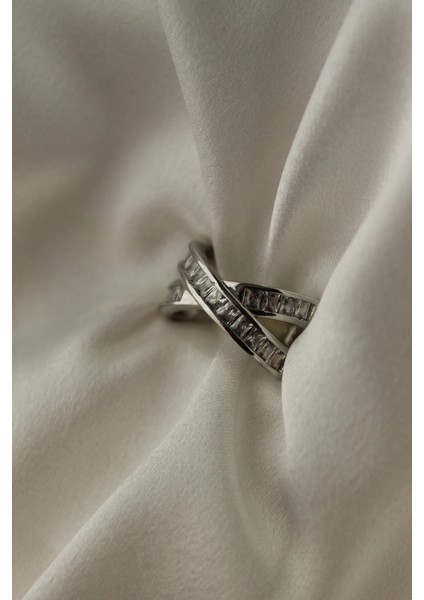 Vıp Çelik Baget Taşlı Çapraz Model Ayarlanabilir Yüzük fiyatları