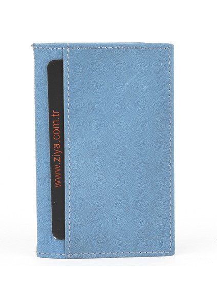 , Unisex Hakiki Deri Kartlık 1539852Z03 Mavi