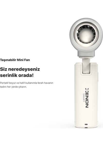 Taşınabilir Şarjlı 5 Kademeli El Fanı 7 Saat Kullanım 14000 Rpm Sessiz Mini Vantilatör X6101 indirimleri