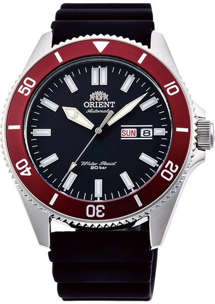 Kanno Diver RA-AA0011B39B Otomatik Silikon Siyah 20 Atm 44 mm Erkek Kol Saati