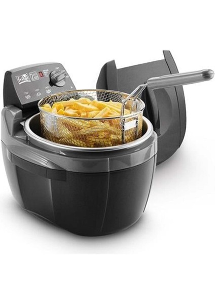 Turbo Fritöz Siyah 2300 W Çıkabilir Hazne