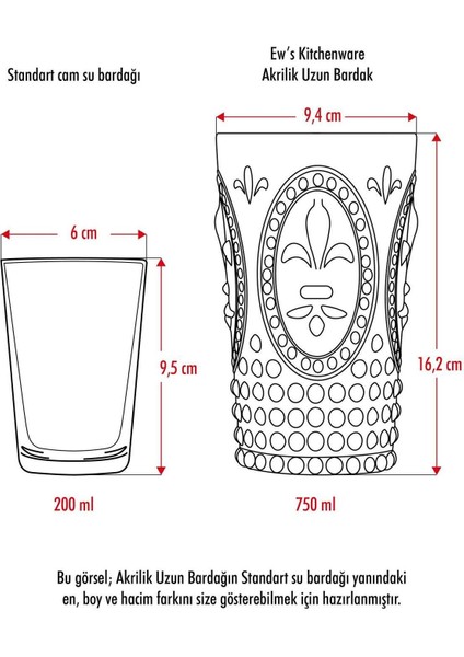 Akrilik Bal Tekli Uzun Bardak & Su Meşrubat Bardağı 750 ml ( Büyük Boy & Cam Değildir ) fırsatları