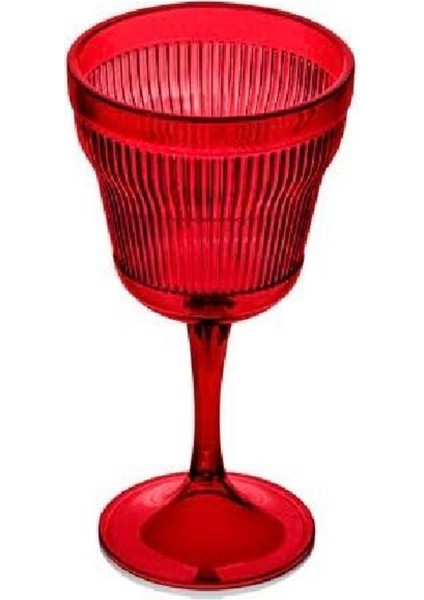 Akrilik Gül Kırmızısı Tekli Kadeh & Su Meşrubat Kahve Yanı Bardağı 300 ml ( Cam Değildir ) fiyatları