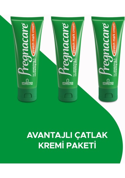 Hamilelik Öncesi ve Sonrası Çatlak Önleyci Krem 100 ml 3'lü Set