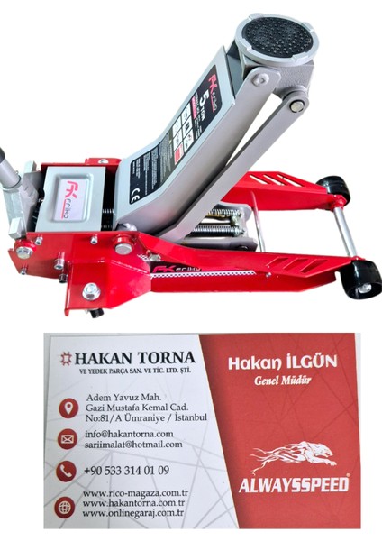 Çift Piston 5 Ton Düşük Profil Hidrolik Arabalı Kriko