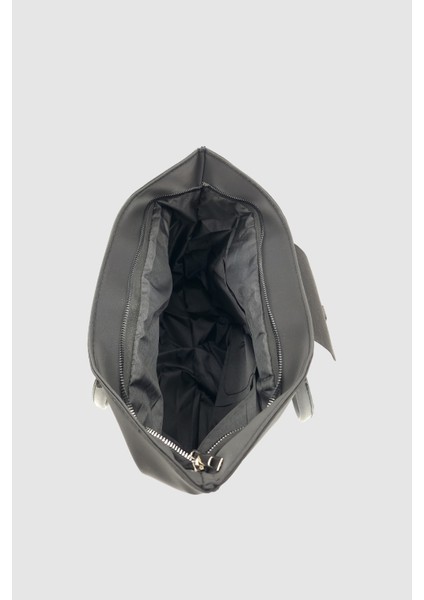 Lunir Mat Paraşüt Kumaş Büyük Boy Kol, El ve Omuz Çantası Siyah fırsatları