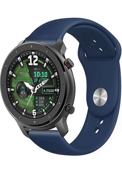 Amazfit Gtr 47MM Stratos Akıllı Saat Uyumlu Yumuşak Dokulu Silikon Kordon Kayış