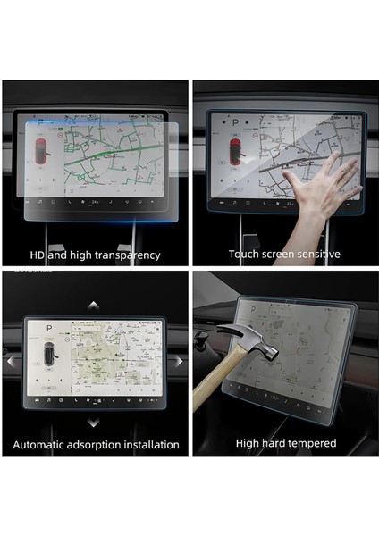 Tesla Model Y 9h Temperli Cam Araç Içi Multimedya 2in1 Ekran Koruyucu fırsatları