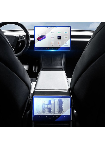 Tesla Model Y 9h Temperli Cam Araç Içi Multimedya 2in1 Ekran Koruyucu