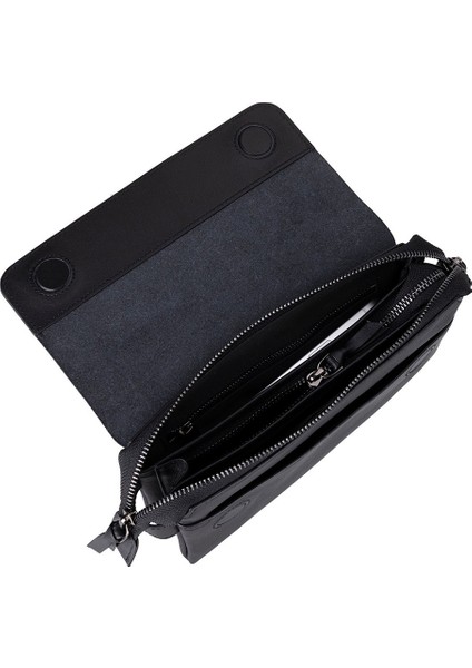 Prestige Hakiki Deri, El Yapımı, Telefon Bölmeli, Erkek El Çantası, Kömür Siyah fırsatları