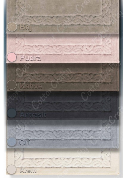 Pamuk Dokuma Su Emici Banyo Paspas Seti, Banyo Halısı, Victoria 2 Li Klozet Takım 60X100 - 60X50 indirimleri