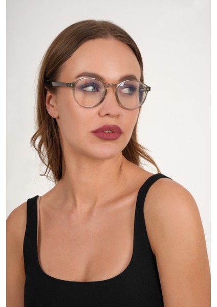 Gri Yuvarlak Mavi Işık Koruyucu Gözlük modelleri