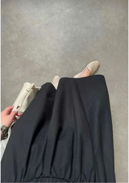 S0017621 Bsm Bel Lastik Detaylı Uzun Etek modelleri