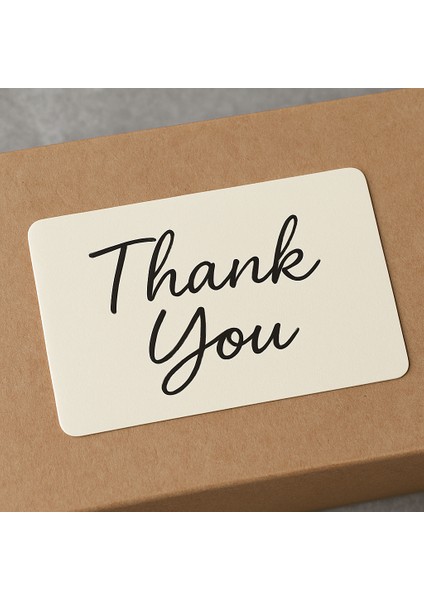 5x8 cm Ölçülerinde Thank You Baskılı Teşekkür Kartı Siparişleriniz Için Adet Seçenekleri Mevcuttur fiyatları