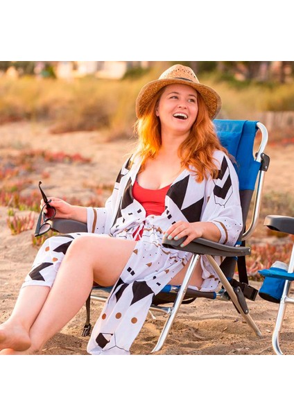 2 Adet Beach Star Light Alüminyum 5 Kademeli, Tam Yatar Pozisyon, Plaj Şezlong Sandalye 2 Adet modelleri