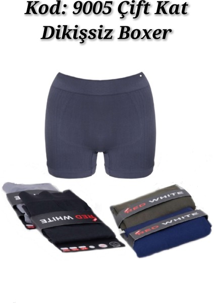 Dikişsiz Microfiber Likralı Erkek Iç Çamaşırı Boxer Mavi 6 Adet fiyatları