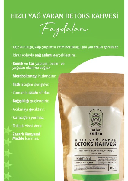 | Hızlı Yağ Yakan Detoks Kahvesi, Yeşil Kahve Çekirdekli, Gün Boyu Enerji, Bitkisel Diyet Kahve (1 Aylık) 250gr indirimleri