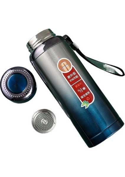 Paslanmaz Çelik Saplar Büyük Kapasiteli Spor Su Şişesi Termos Bardak (Yurt Dışından)