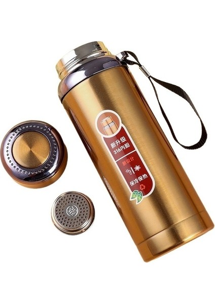 Paslanmaz Çelik Saplar Büyük Kapasiteli Spor Su Şişesi Termos Bardak (Yurt Dışından)