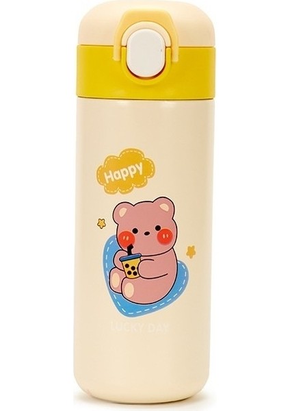 Karikatür Paslanmaz Çelik Termos Zıplayan Saman Su Bardağı (Yurt Dışından)