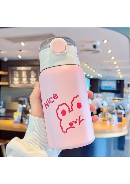 Sevimli Geçmeli Tokalı Termos Paslanmaz Çelik Su Bardağı (Yurt Dışından)