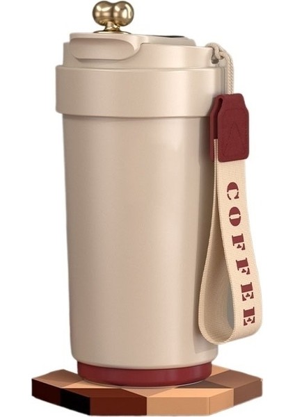 Akıllı Kahve Fincanı Taşınabilir Termos Paslanmaz Çelik Su Bardağı (Yurt Dışından)